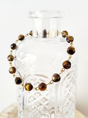 Handmade Tiger's Eye Natural Stone Bracelet